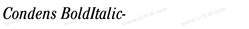 Condens BoldItalic字体转换